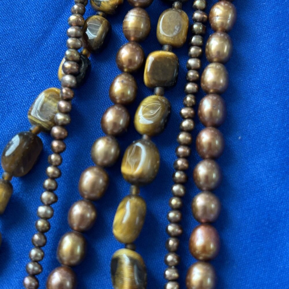 SILPADA Tiger's Eye Bronze Necklace N1838 - Picture 4 of 5